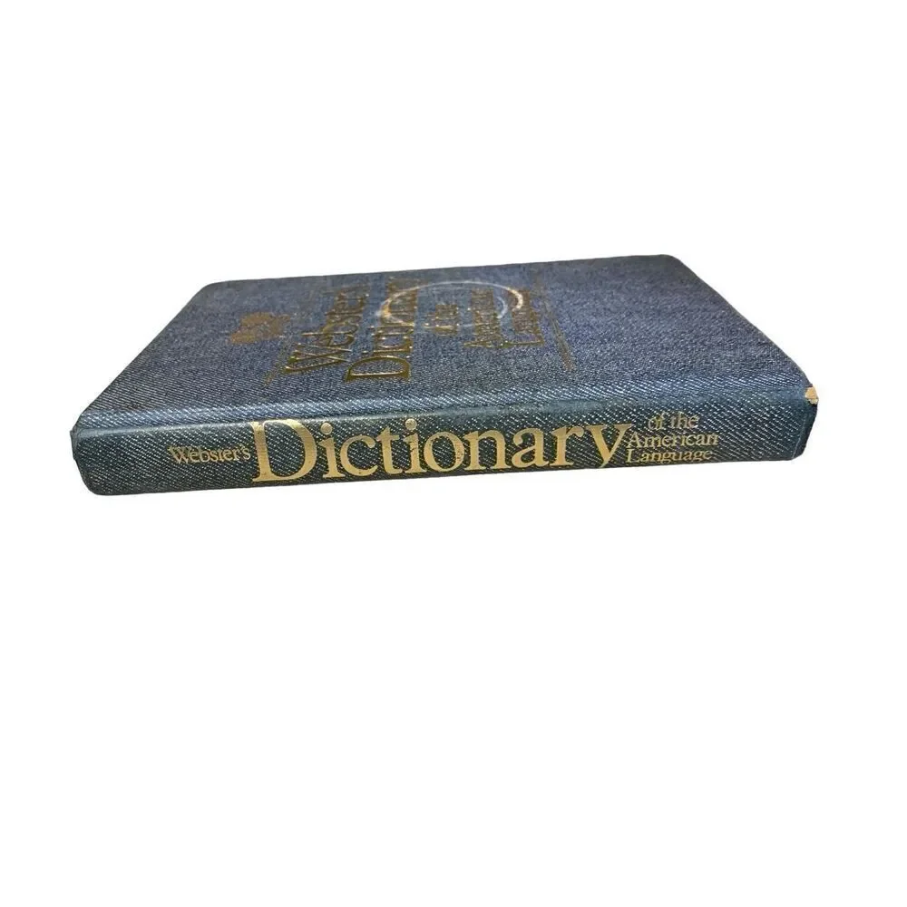 1976 Websters Dictionary Of The American Language Denim Hardcover Book